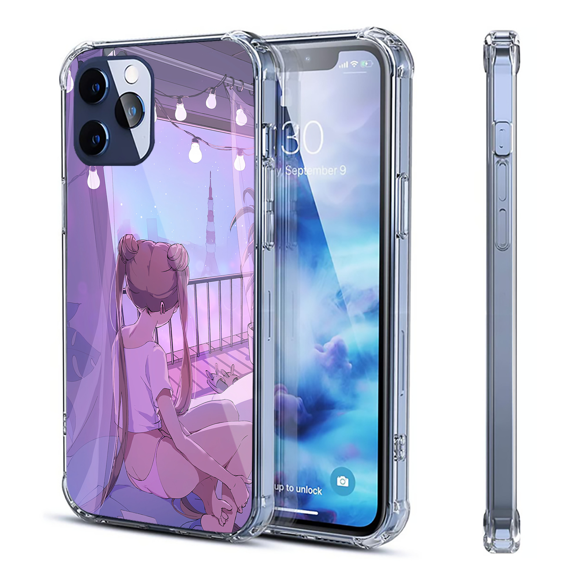 （画像用） 美少女戦士セーラームーン Sailor Moon 【iPhone 12シリーズ対応】透明スマホケース（クリアソフトケース）
